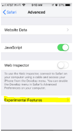 Experimental Features